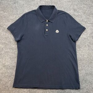 Moncler Polo Shirt In Navy Mens Size Large